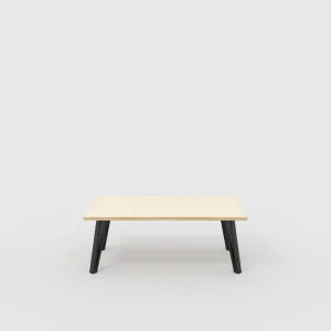 Plywood Coffee Table with Black Box Hairpin Legs - Plywood Birch - 1200(w) x 600(d) x 425(h)