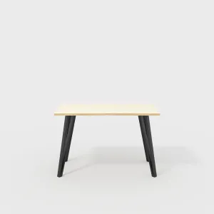 Plywood Desk with Black Box Hairpin Legs - Plywood Birch - 1200(w) x 600(d) x 735(h)