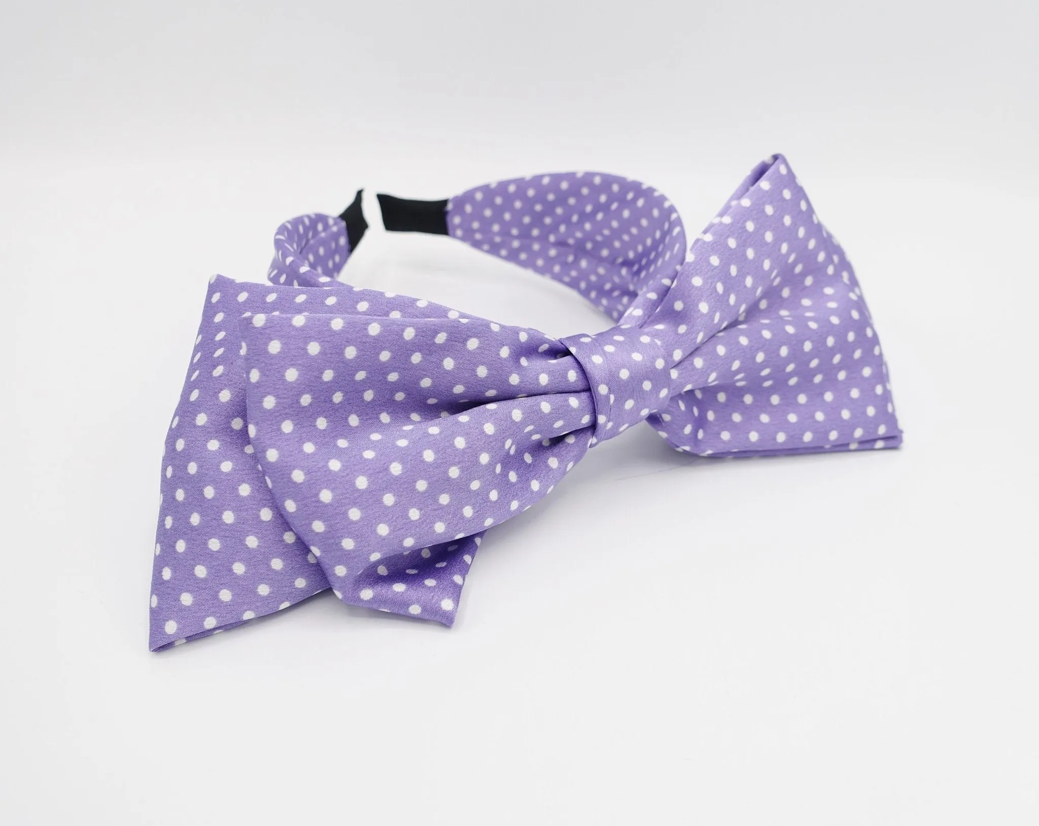 polka dot bow headband Spring hair accessory for women