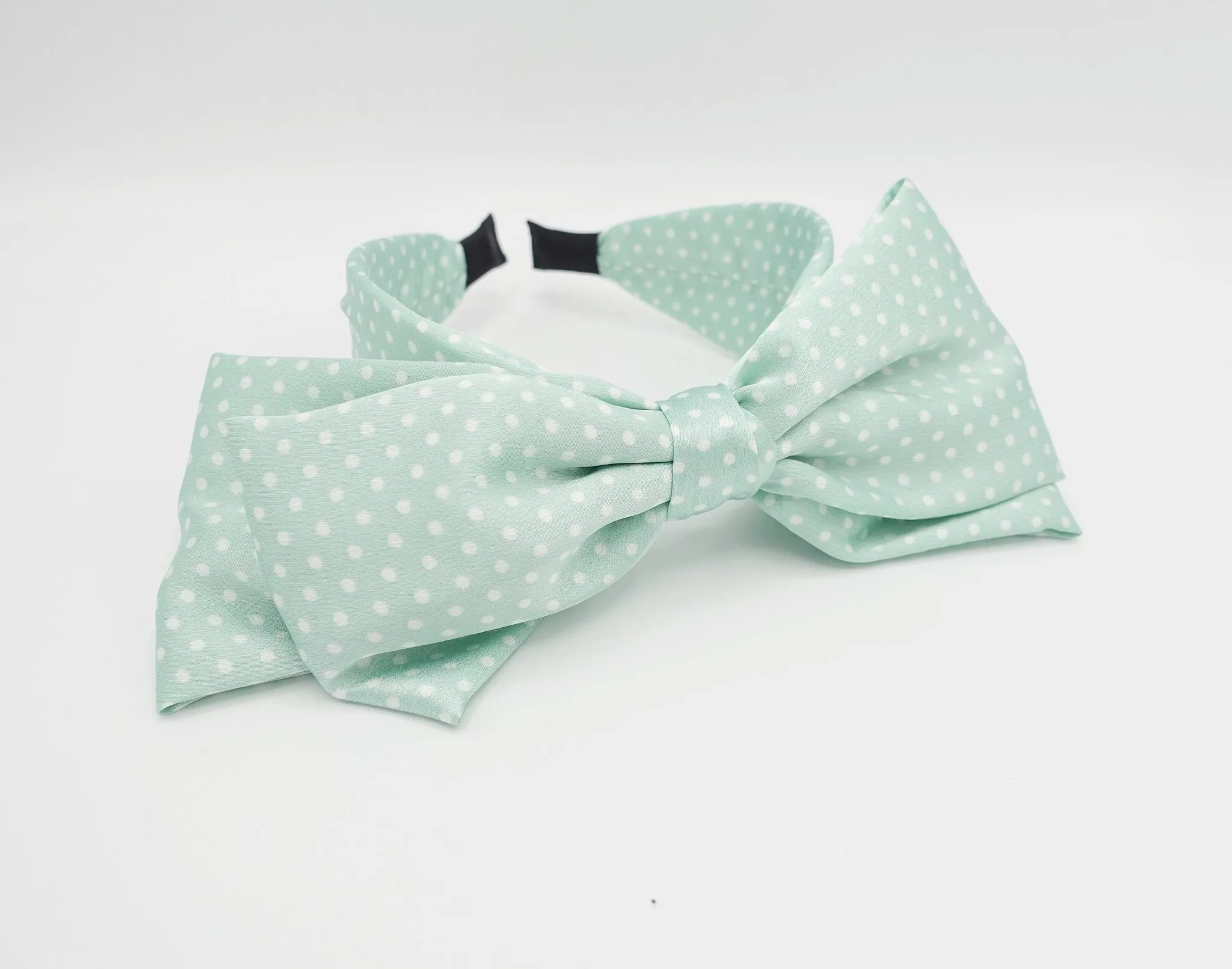 polka dot bow headband Spring hair accessory for women