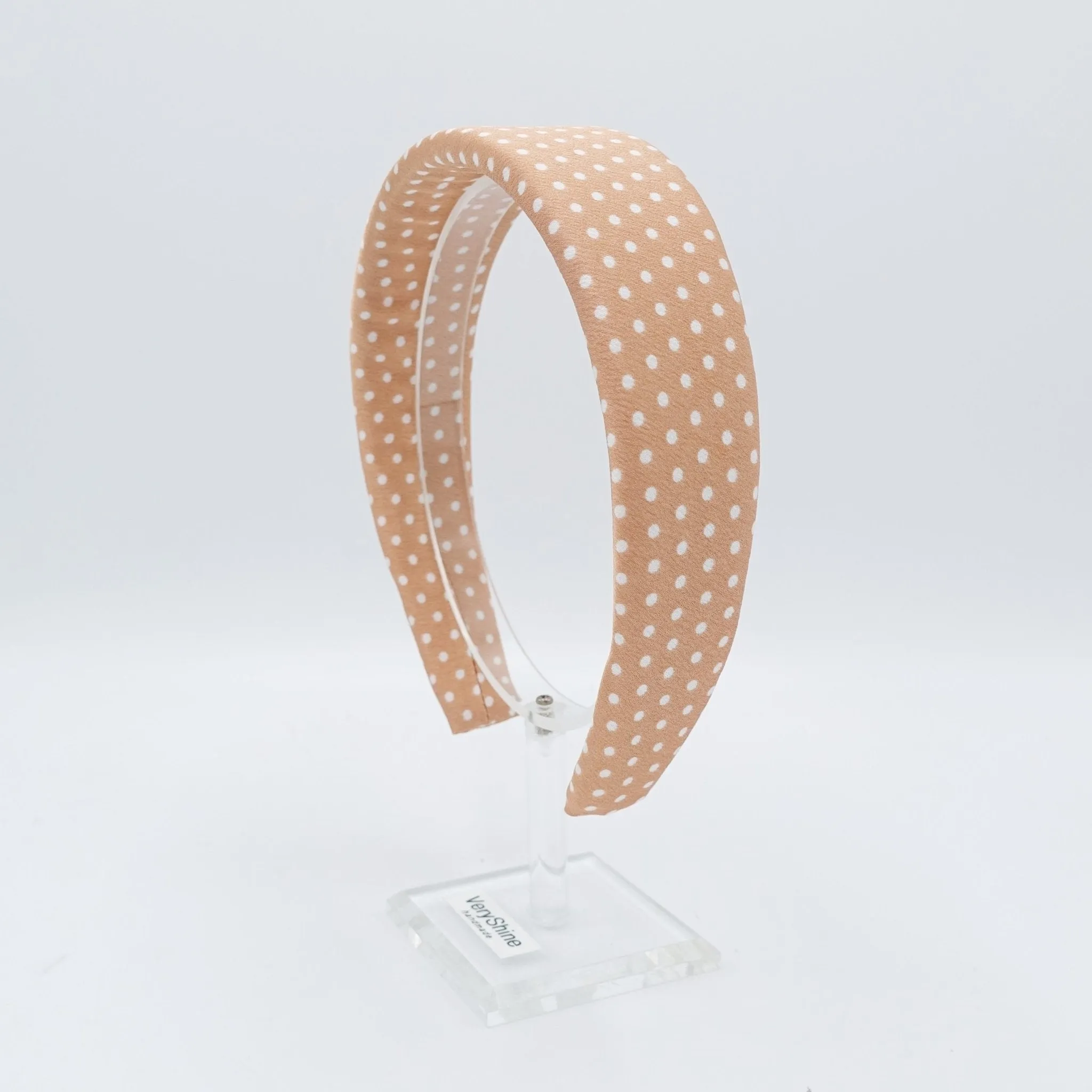 polka dot print padded headband for women