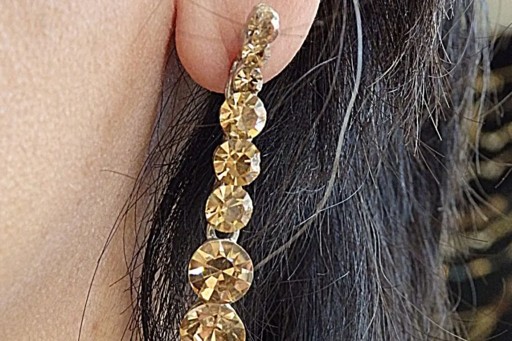 Rebeka Brown Long Earrings Studs