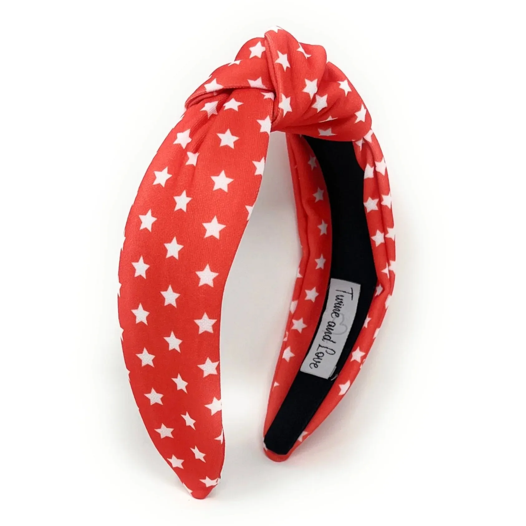 Red White Stars Knotted Headband