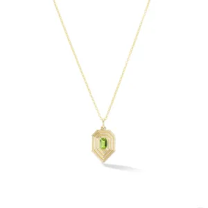 Revival Teardrop Birthstone Necklace - Peridot