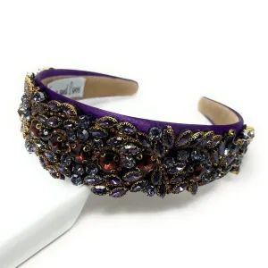 Sarah Embellished Purple Baroque Headband