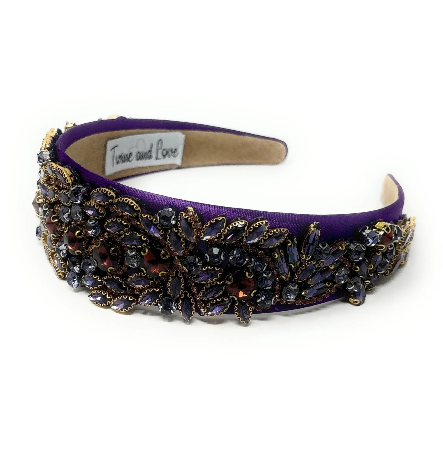 Sarah Embellished Purple Baroque Headband