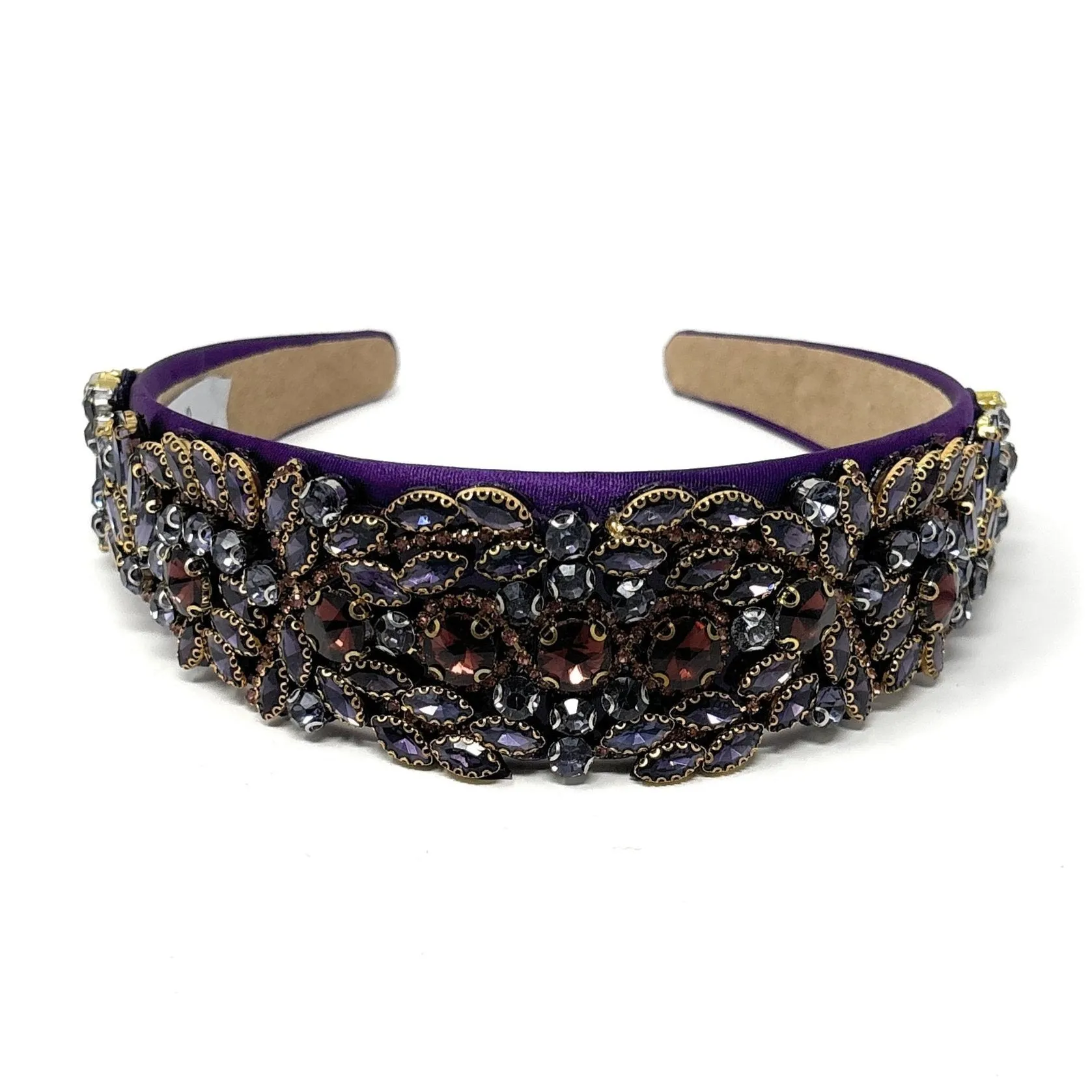 Sarah Embellished Purple Baroque Headband