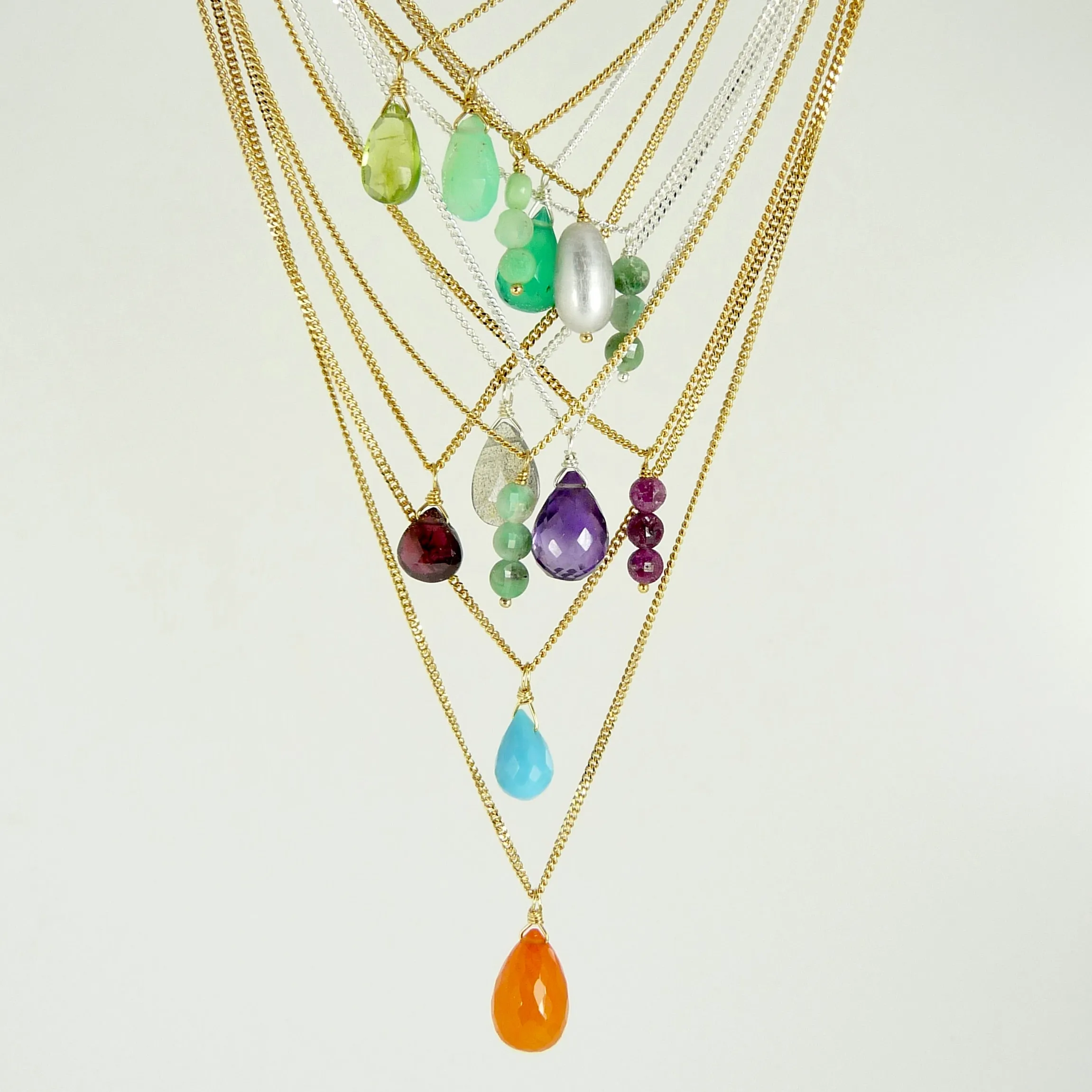 Scarlett Semi Precious Gemstone Necklaces