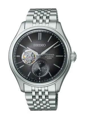 Seiko Presage Automatic Open-Heart Black Dial Stainless Steel Watch SPB471J