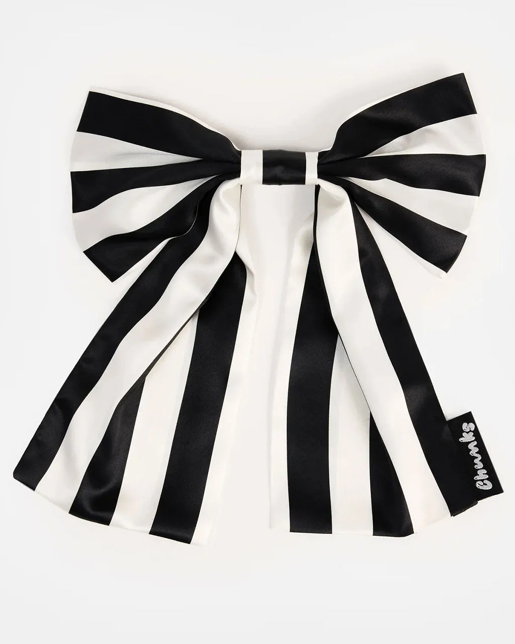 Silk Bow Barrette - Stripes