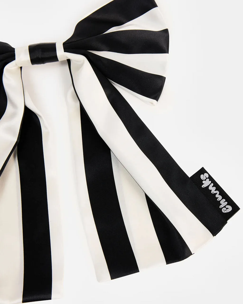 Silk Bow Barrette - Stripes