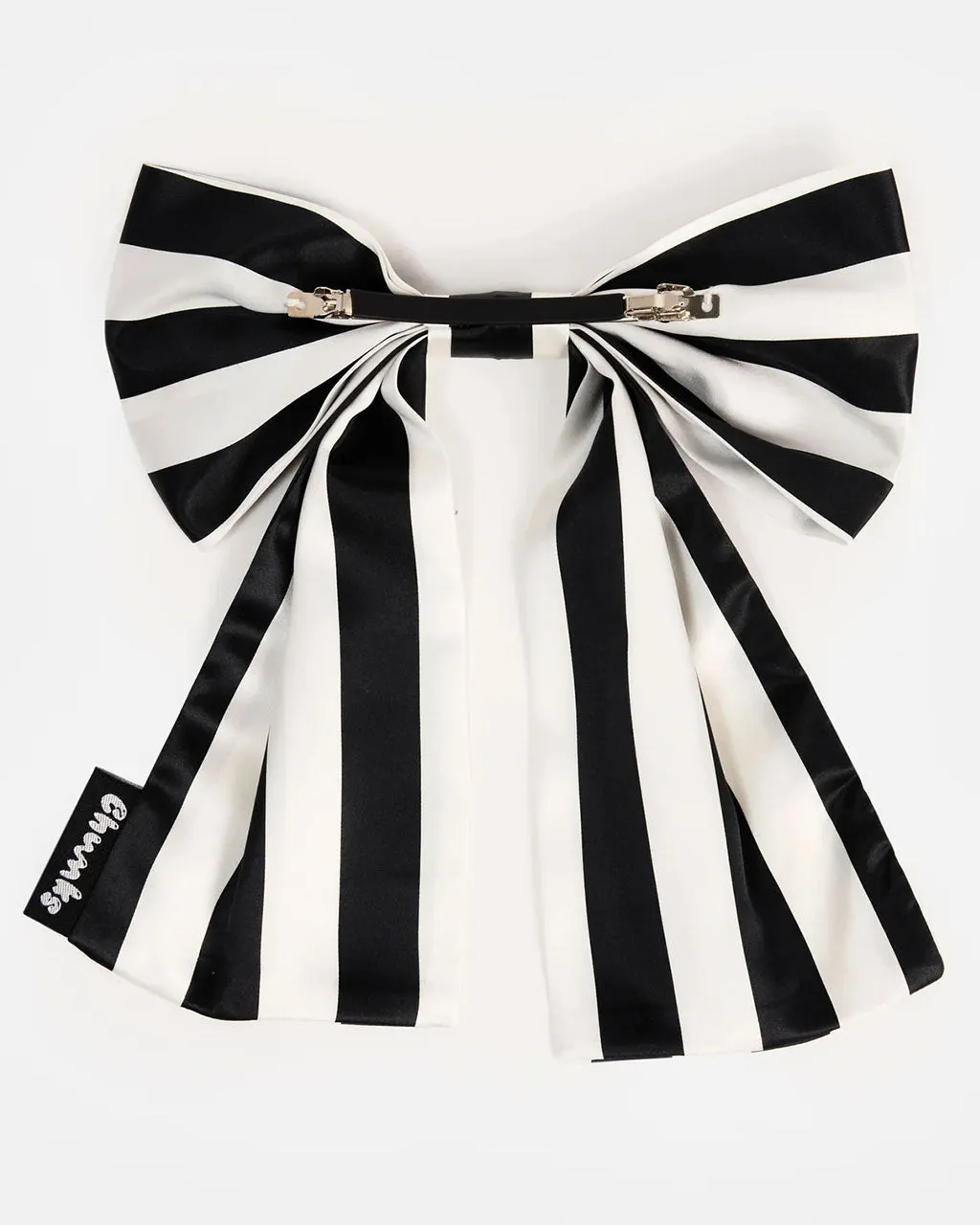 Silk Bow Barrette - Stripes