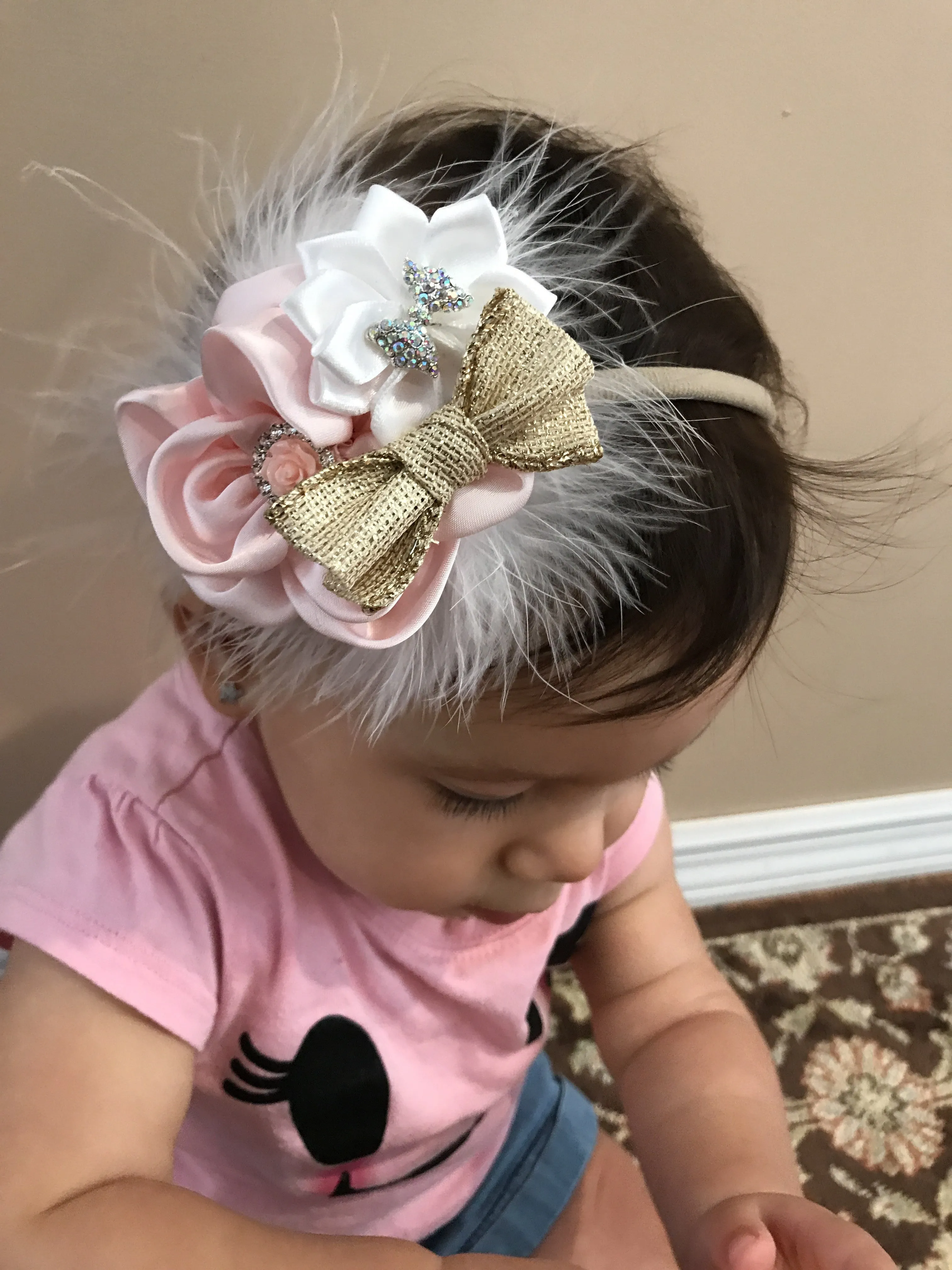 Silk flower headband