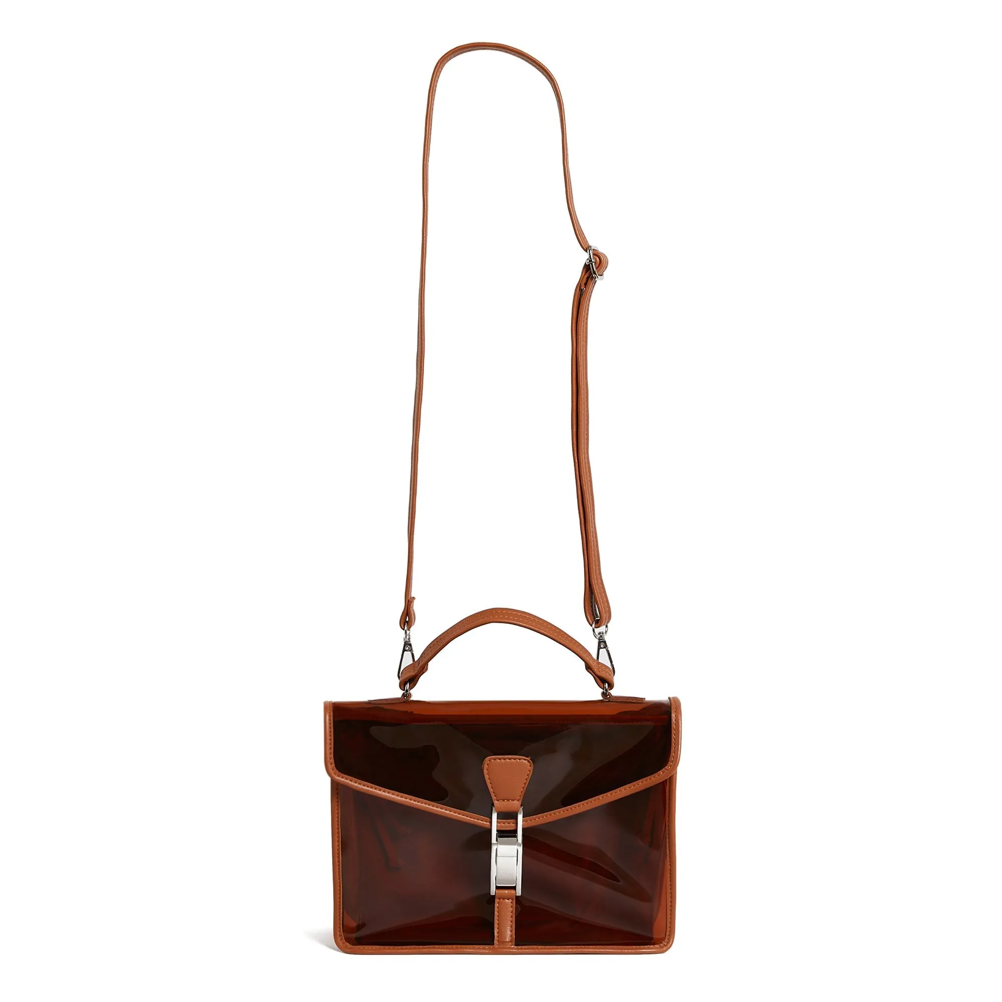 SOPHIE PVC SLING BAG AMBER