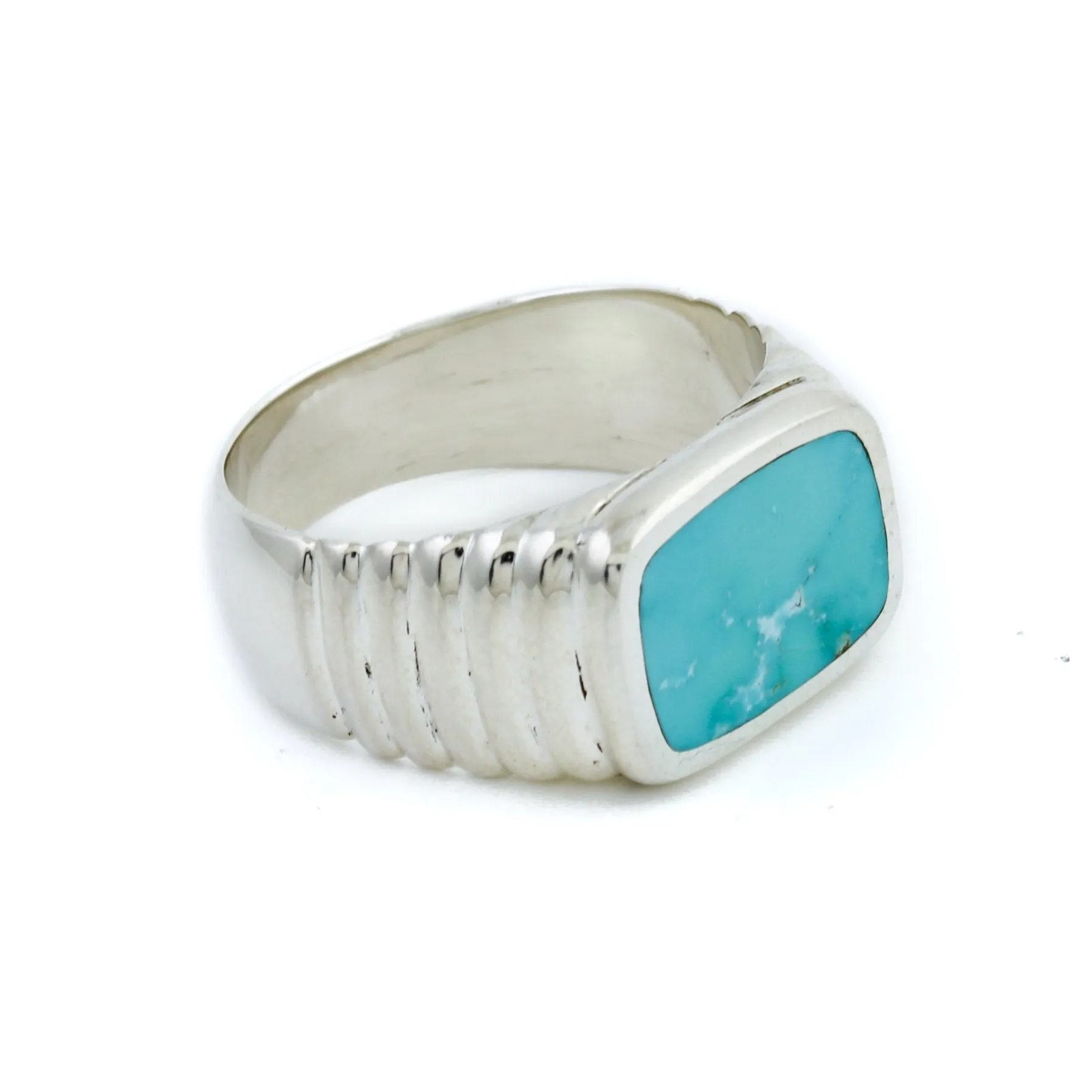 Square Cut Turquoise Ring