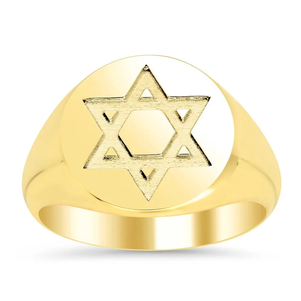 Star of David Signet Ring for Men