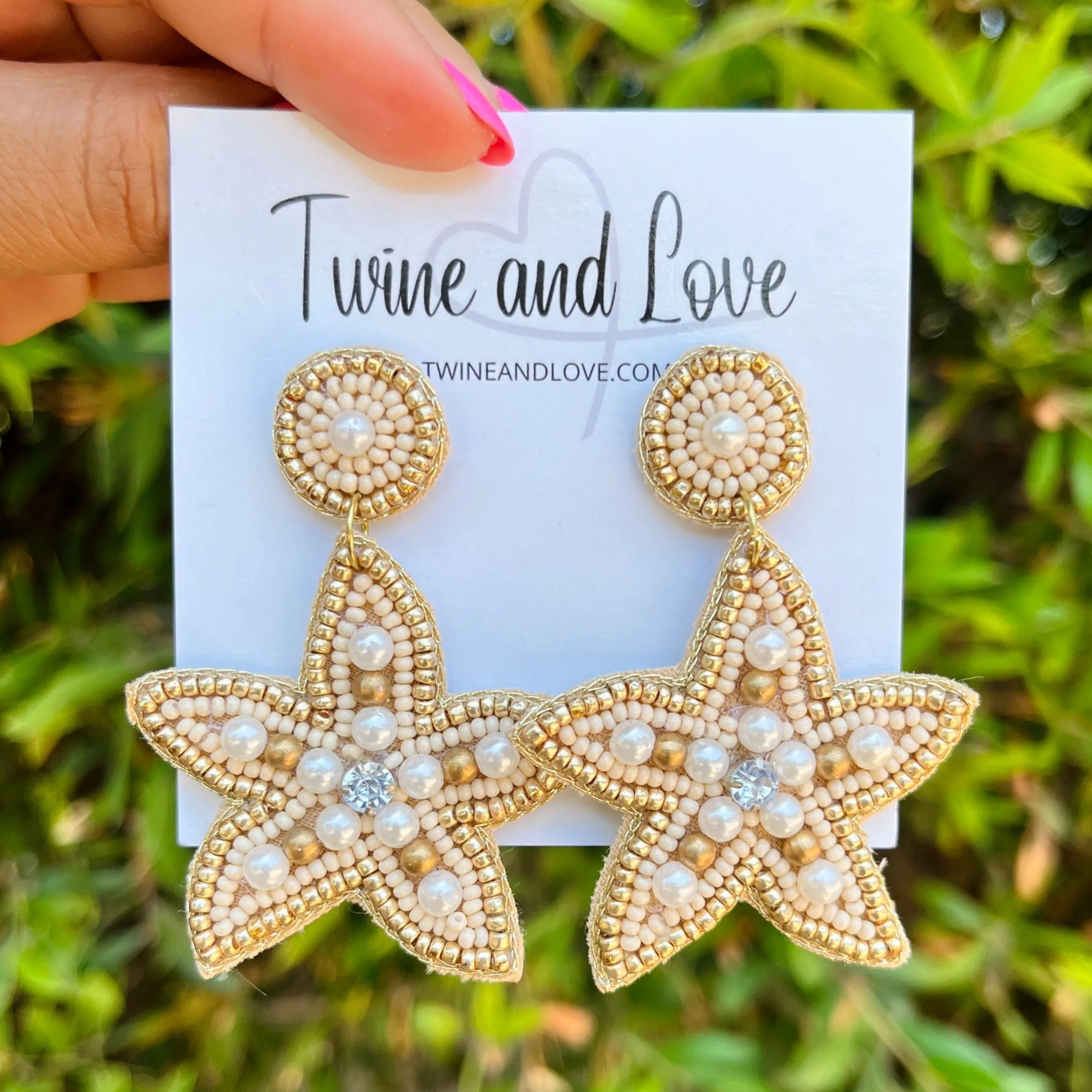 Starfish Beaded Earrings