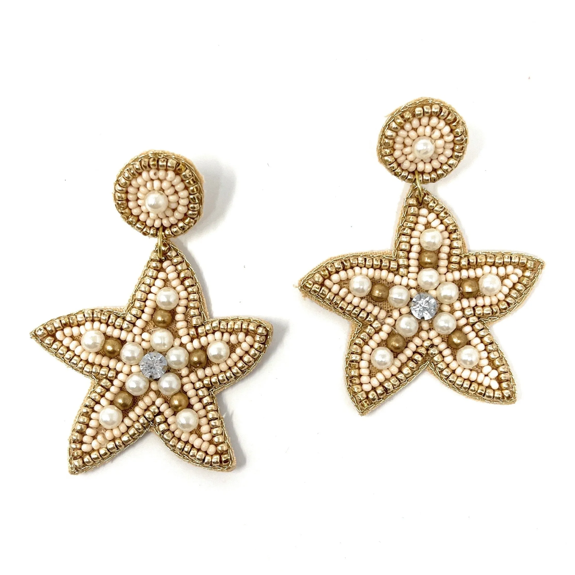 Starfish Beaded Earrings