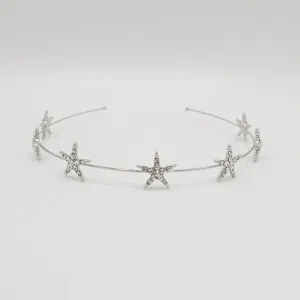 stellar road rhinestone star headband thin headband for women