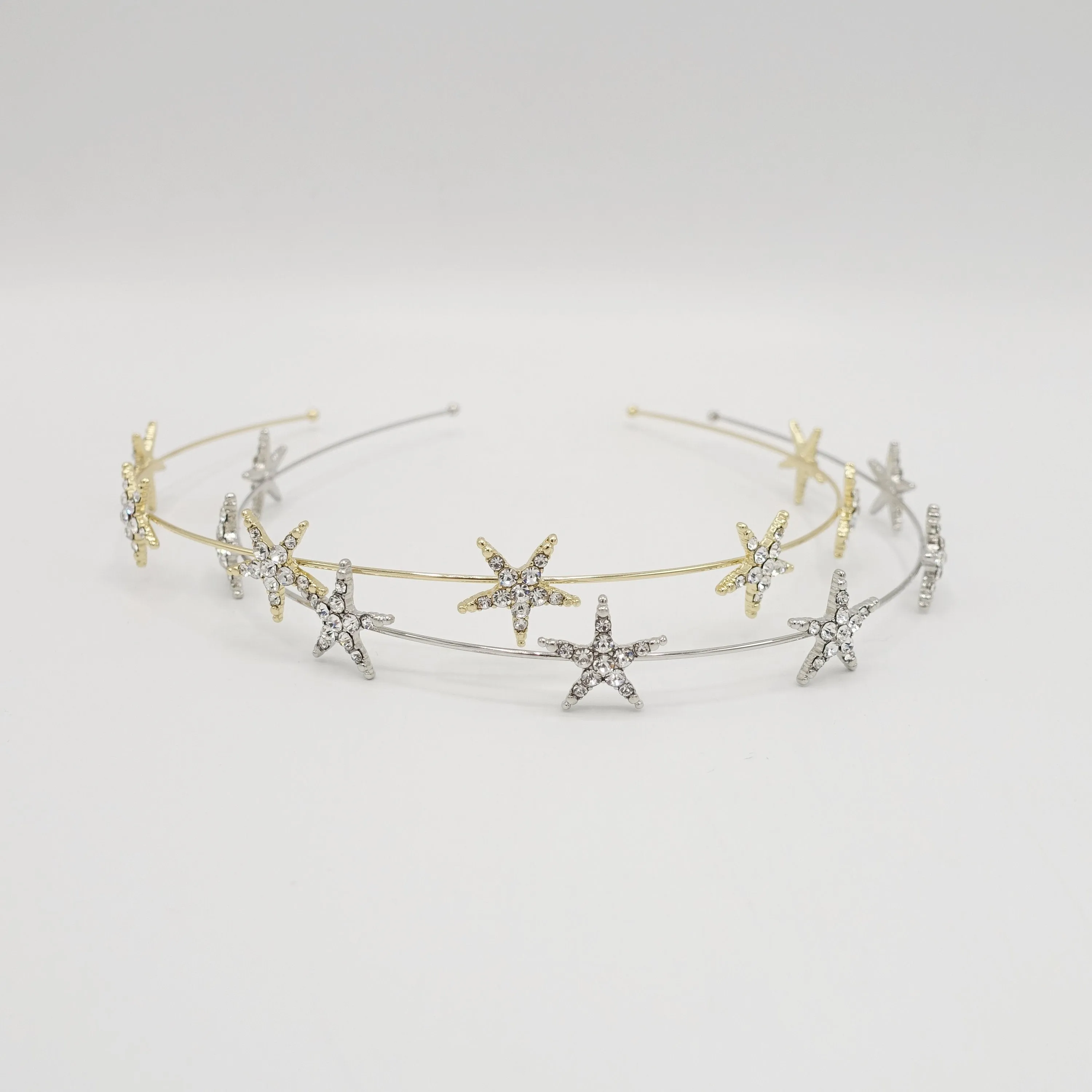 stellar road rhinestone star headband thin headband for women