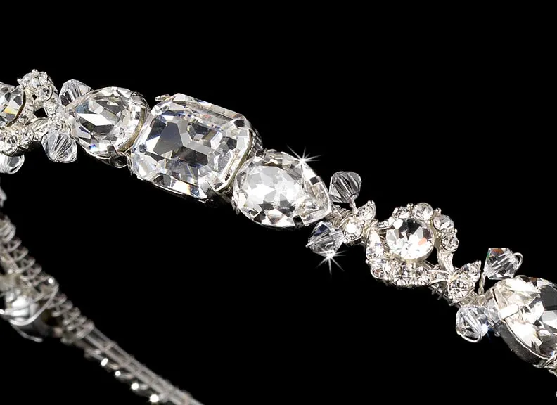 Stunning Silver Plated Crystal Bridal Headband