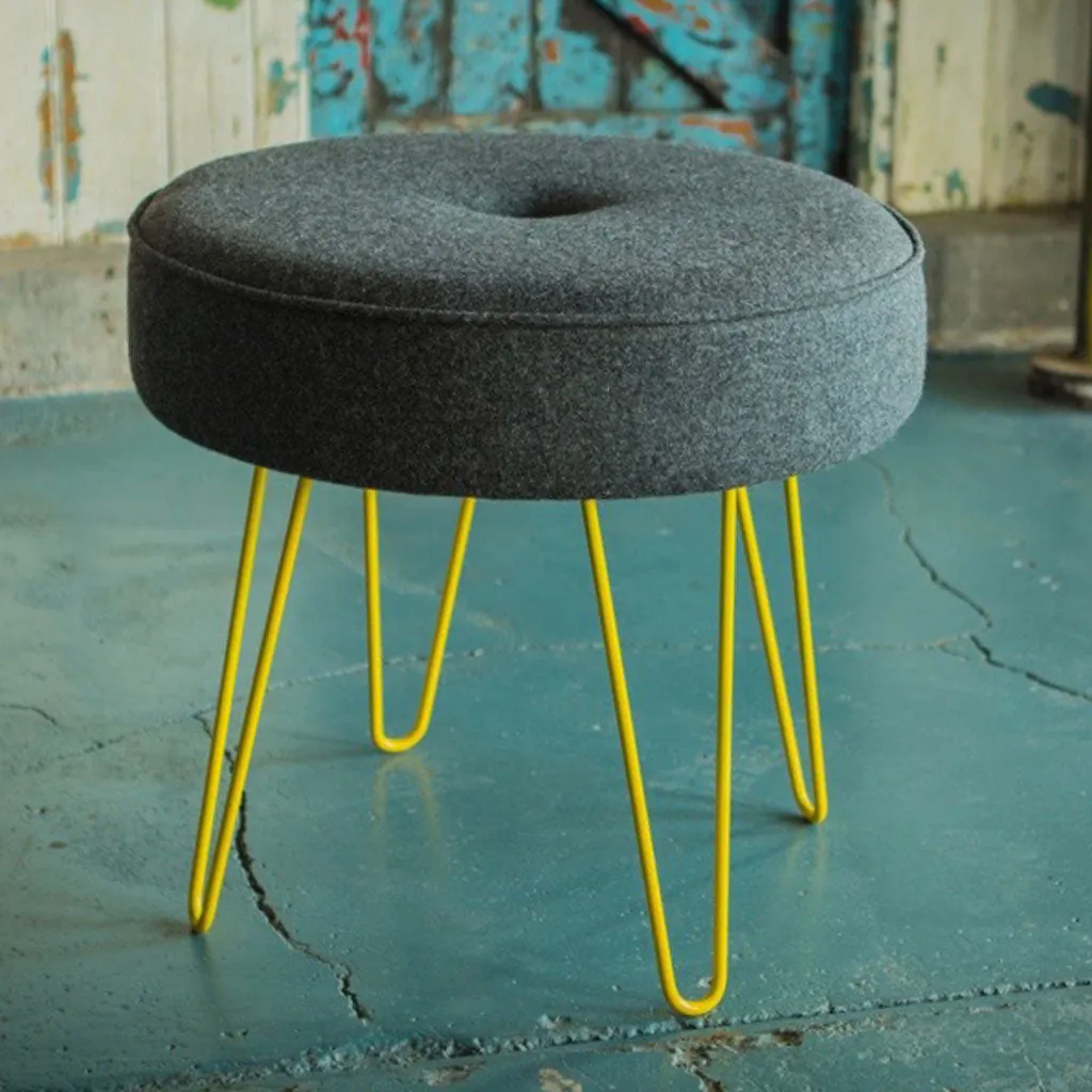 Tall Hairpin Leg Footstool