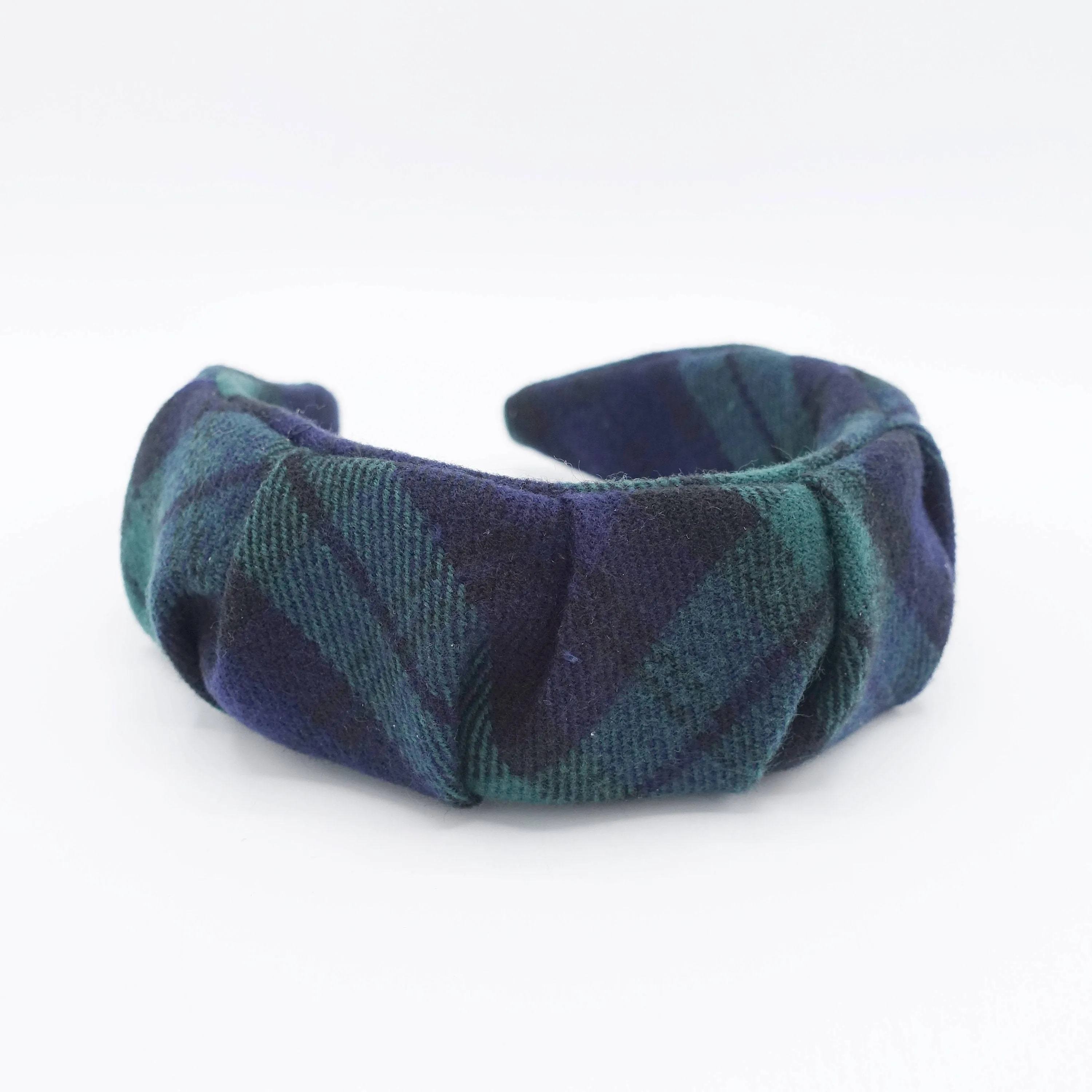 tartan headband plaid check woolen Fall Winter hair accessory for women