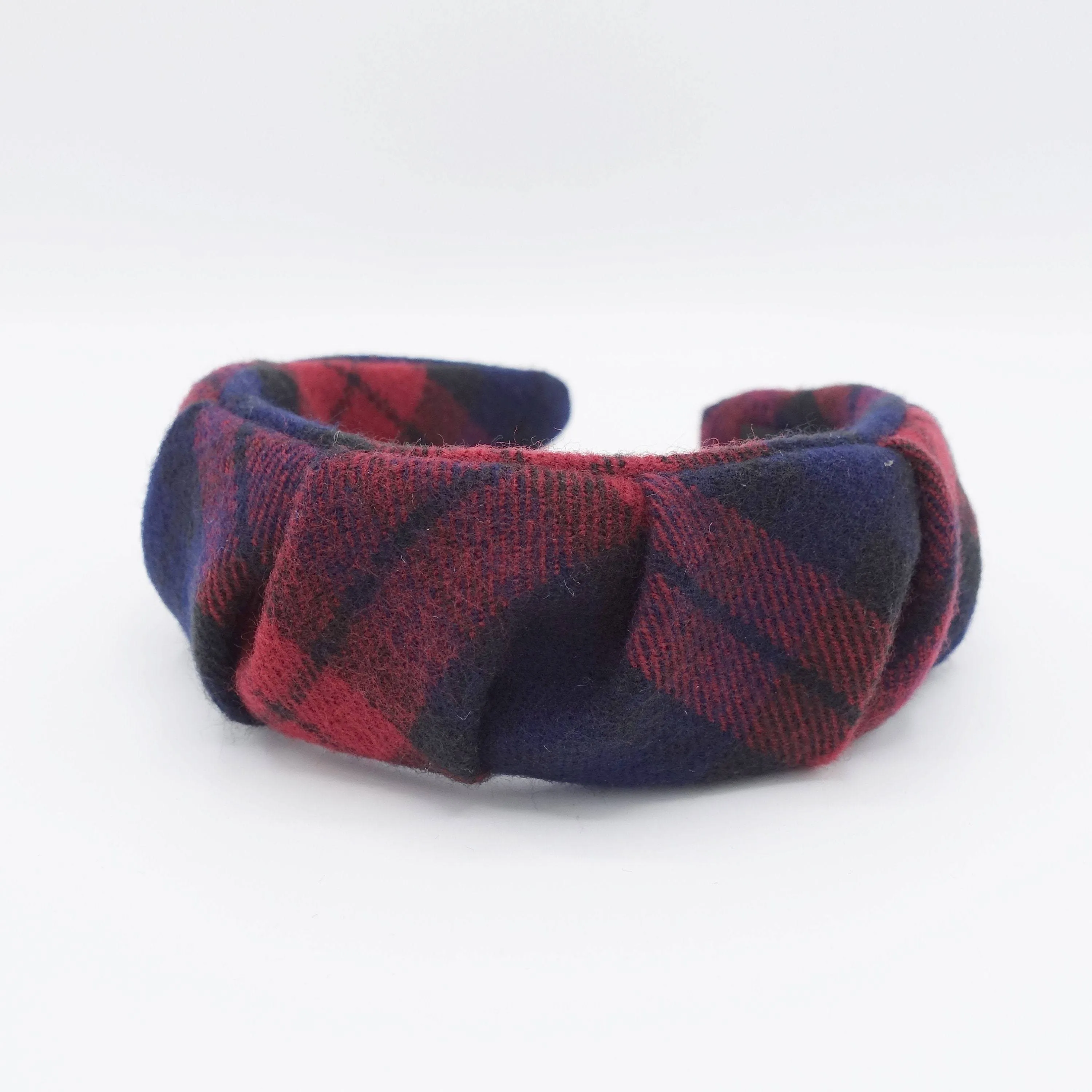 tartan headband plaid check woolen Fall Winter hair accessory for women