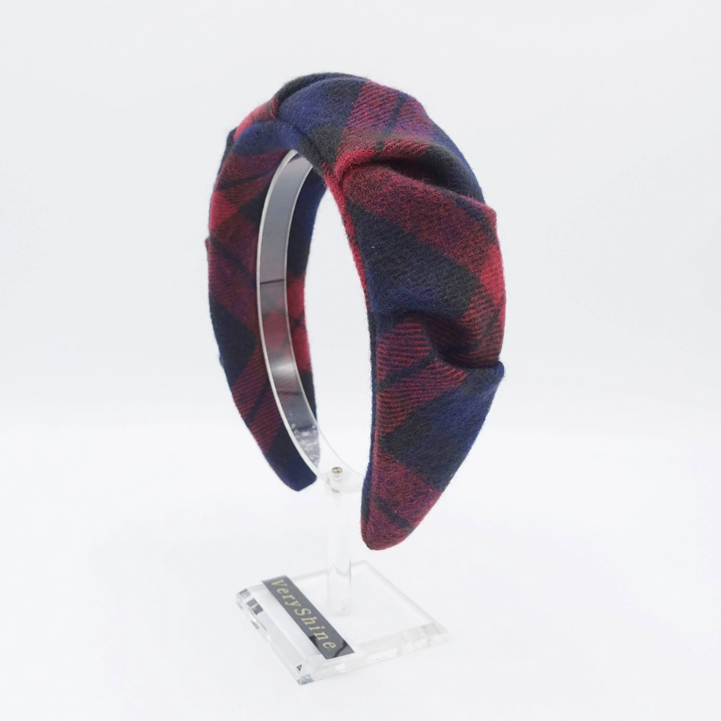 tartan headband plaid check woolen Fall Winter hair accessory for women