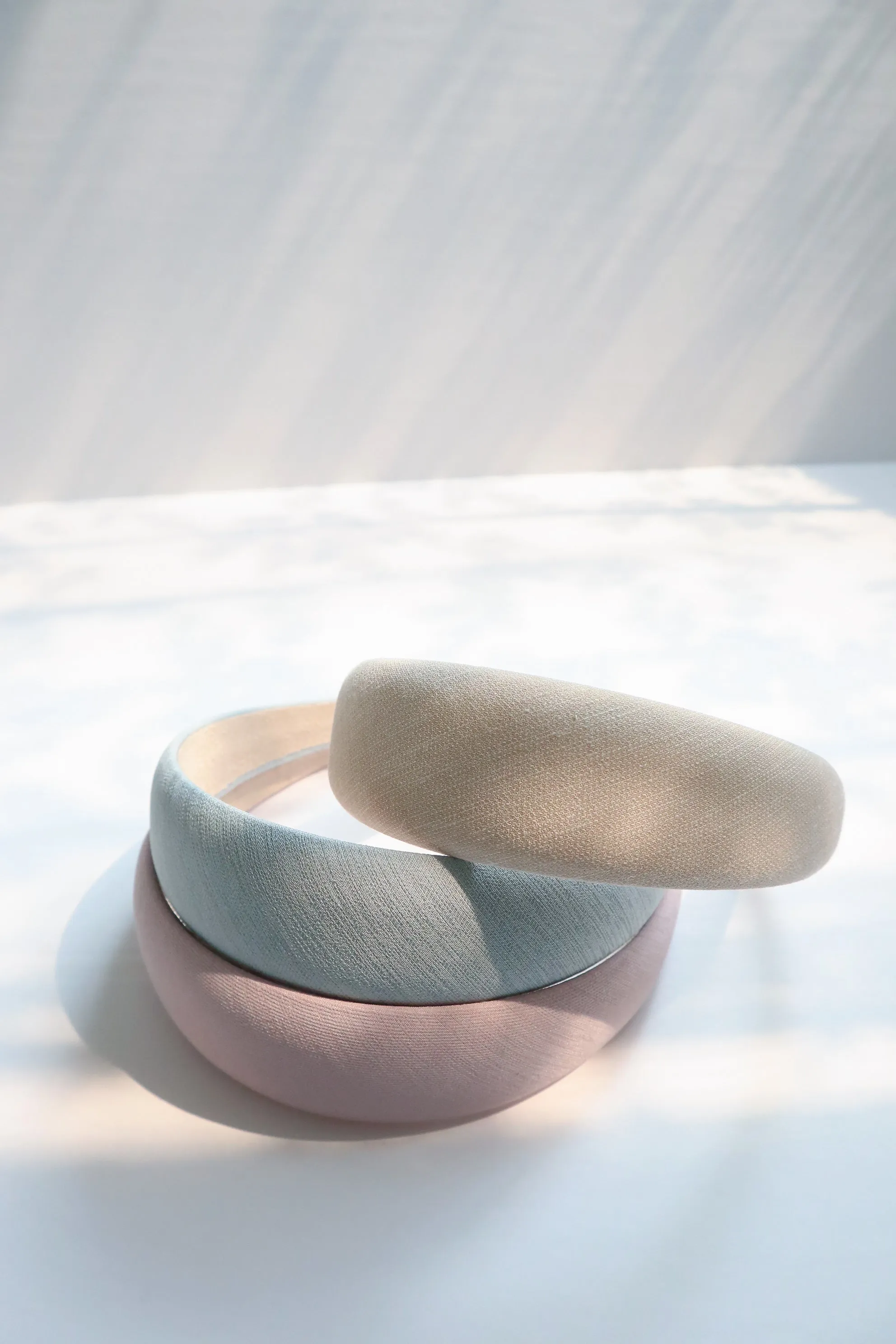 Textured Pastel Colored Fabric Plain Comfy Hairband