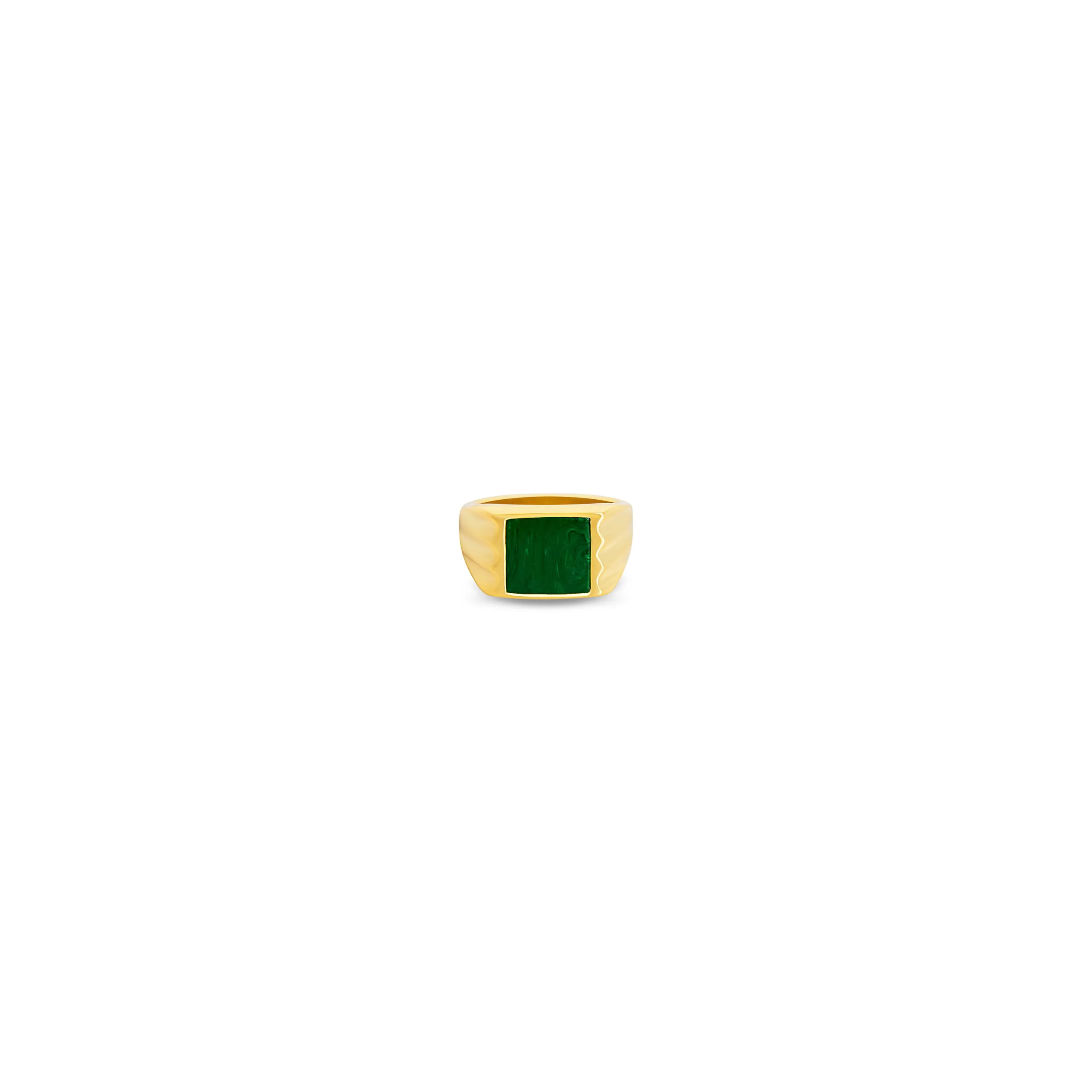 THE COLORED STONE SQUARE SIGNET RING