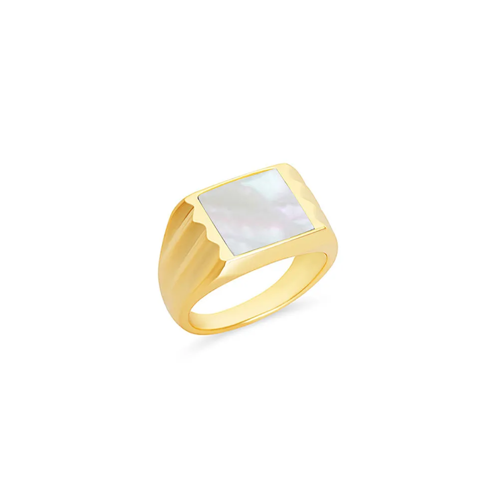 THE COLORED STONE SQUARE SIGNET RING