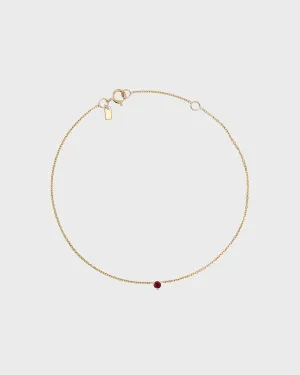 The Petite Garnet Birthstone Bracelet