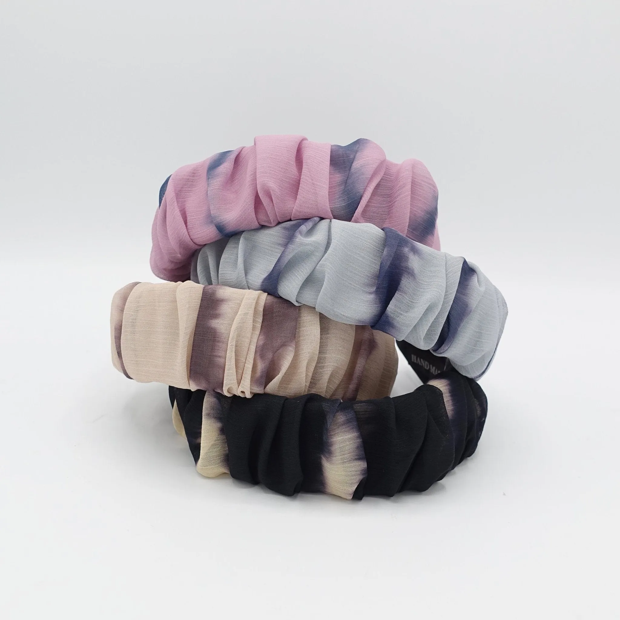 tie dye headband pleated  hairband hair accessory for women