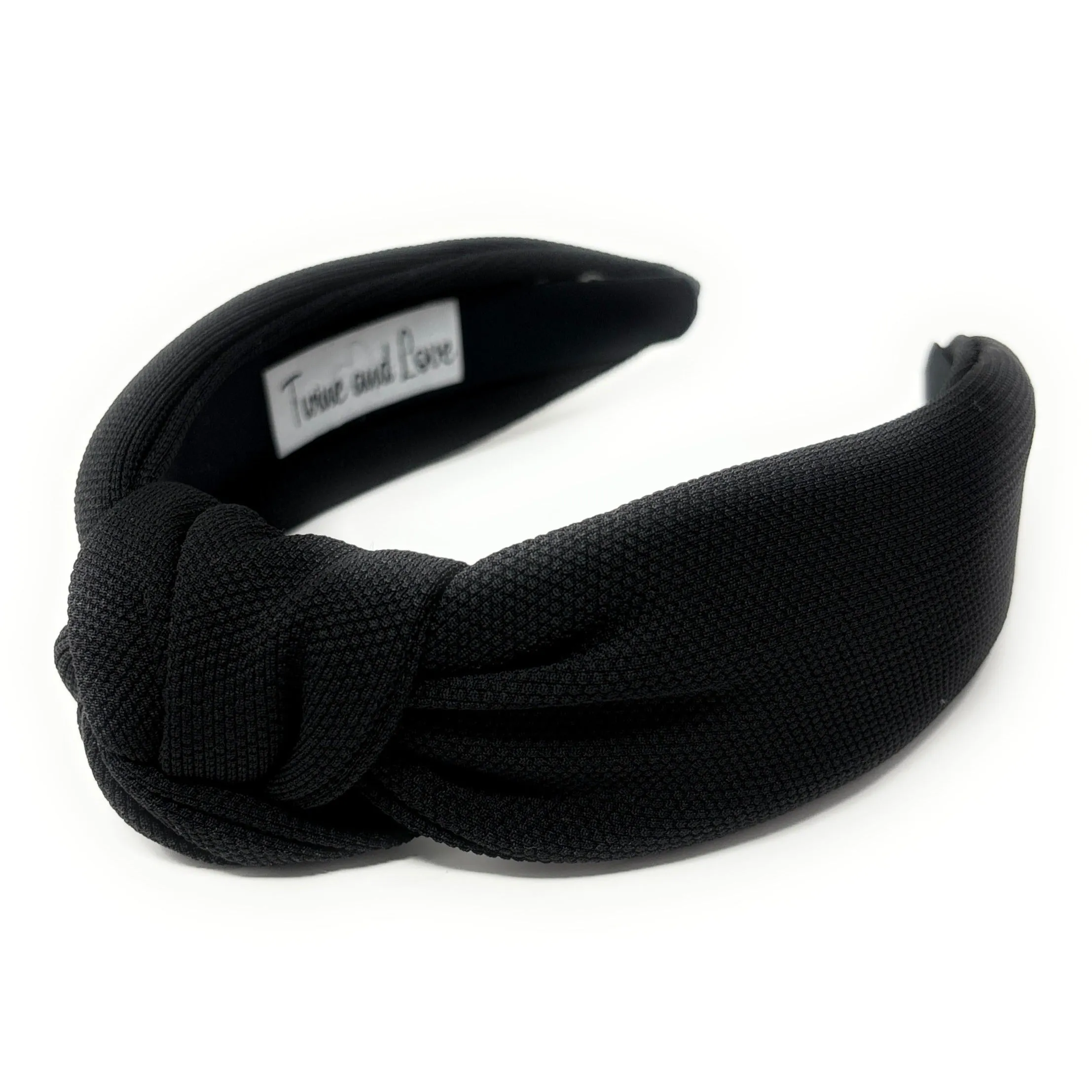 Tina Black Knotted Headband