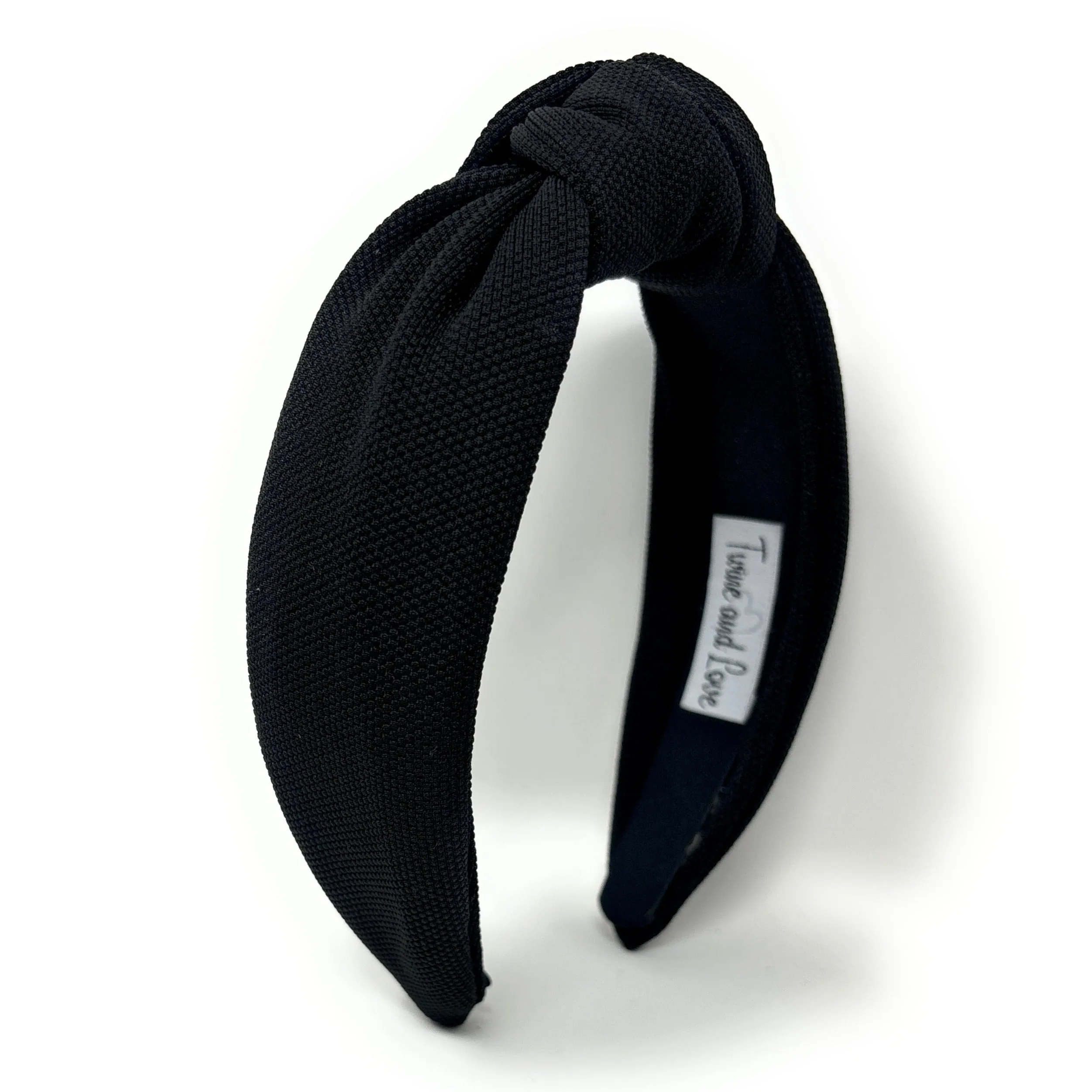 Tina Black Knotted Headband