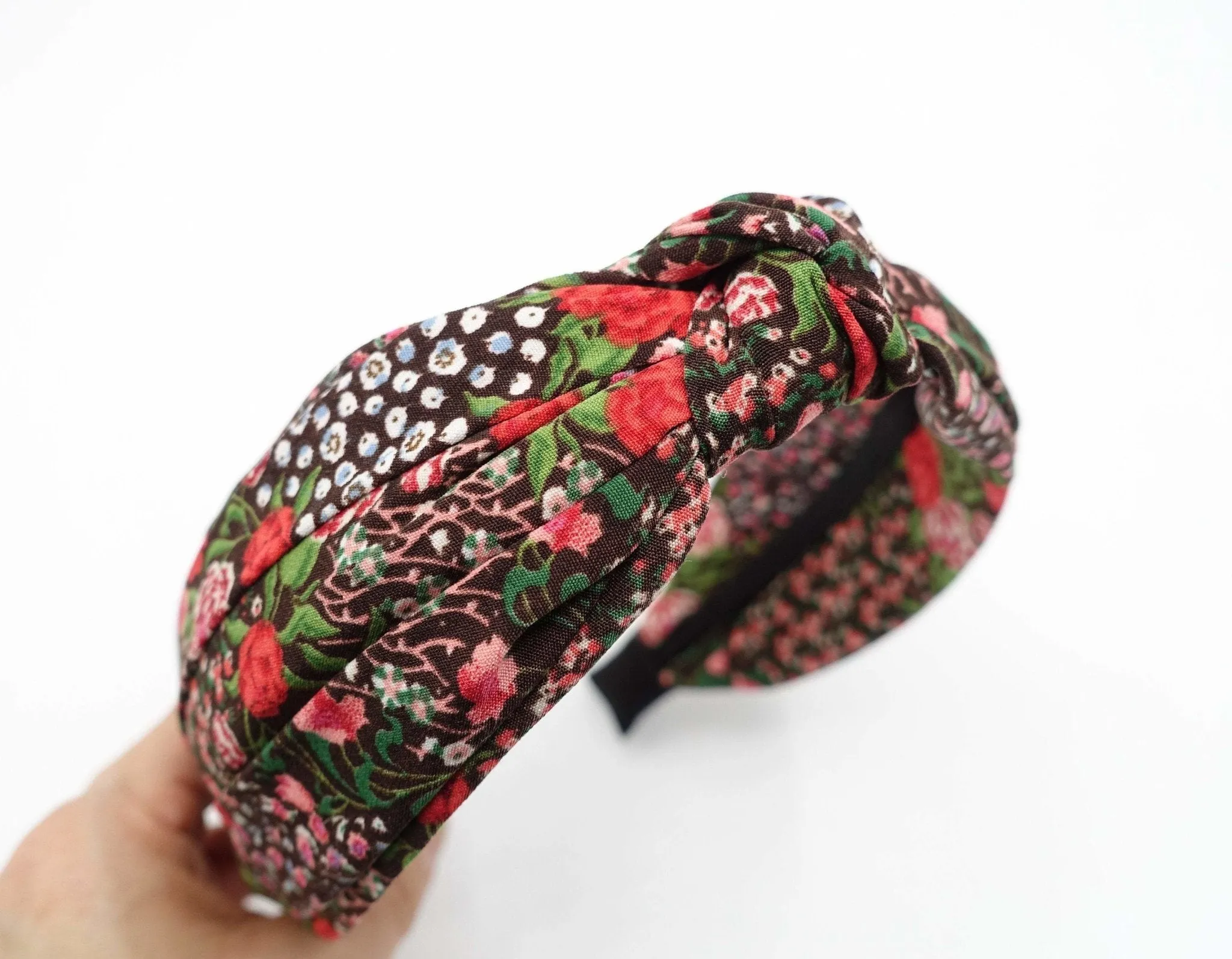 tiny floral headband colorful top knot hairband for women