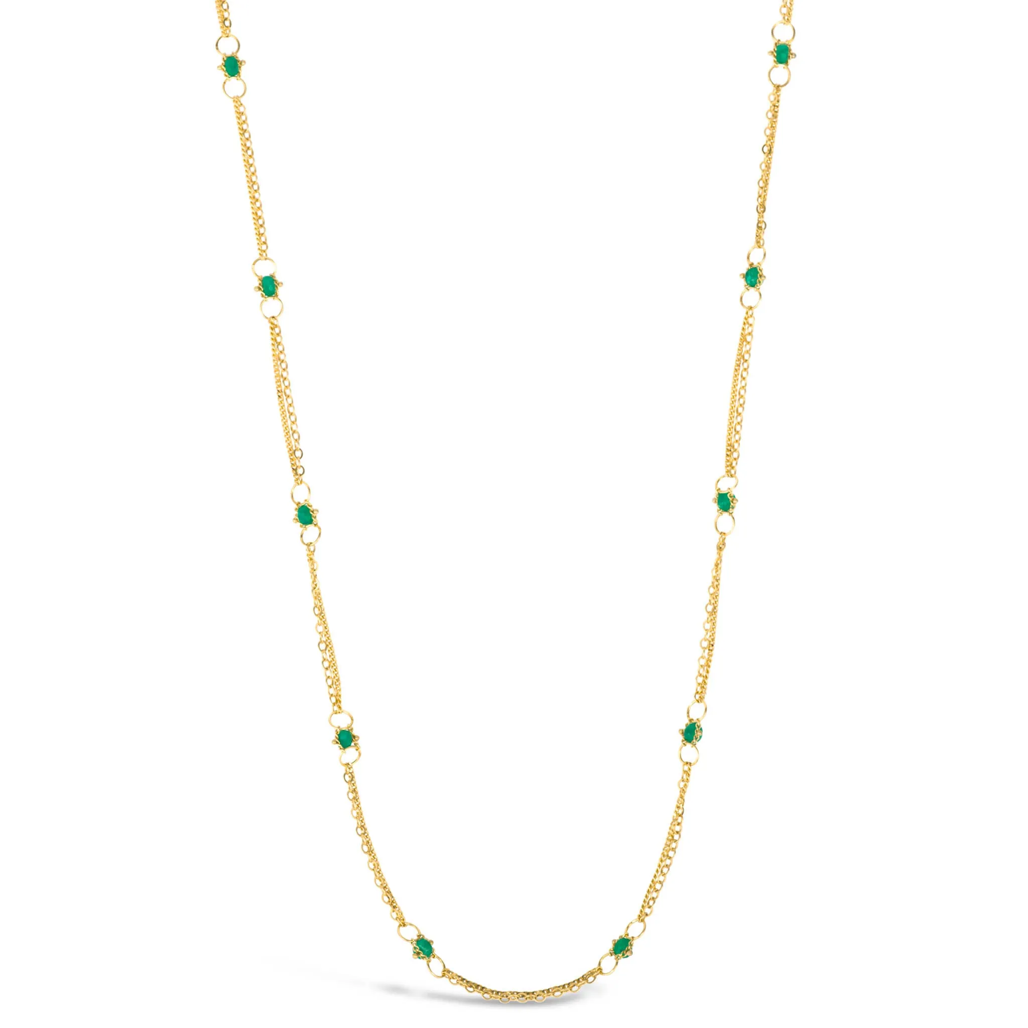 Whisper Chain Necklace in Emerald