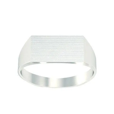 Wide Rectangular Signet Ring for Women - 11mm x 7mm