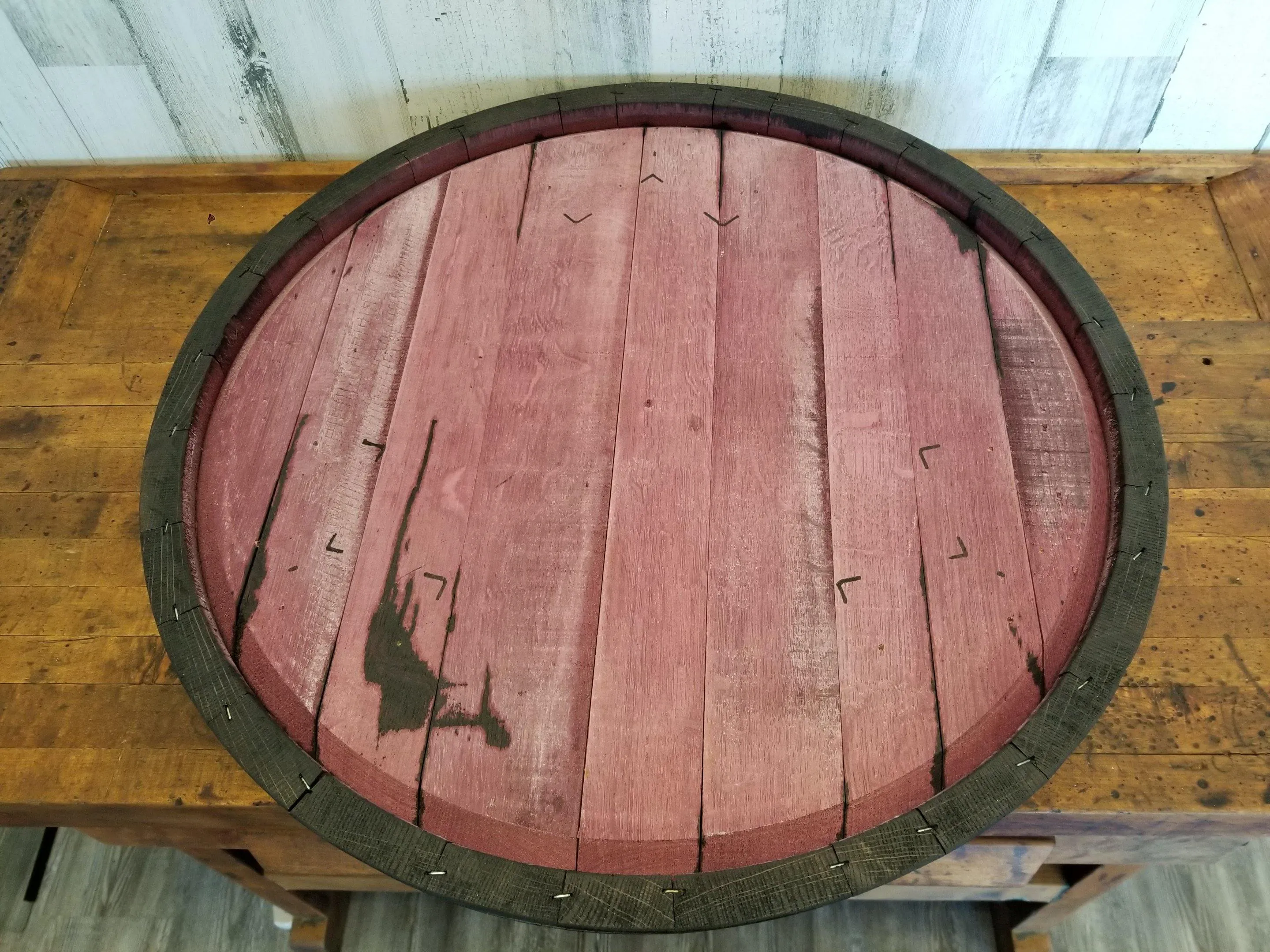 Wine Head Ebony Table with Hairpin Legs