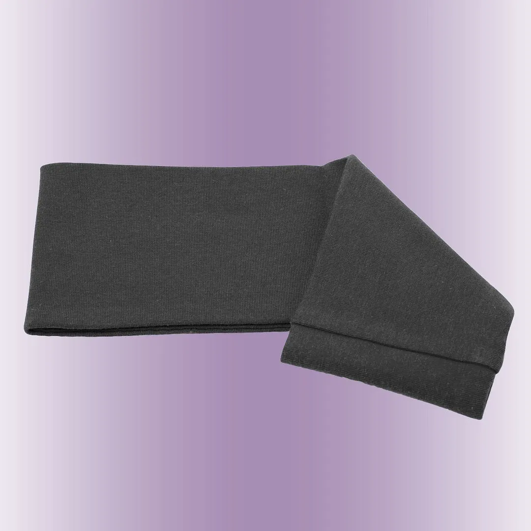 Women's Headbands Cotton Jersey 3" Wide Yoga Fitness Fashion Made in the USA Charcoal