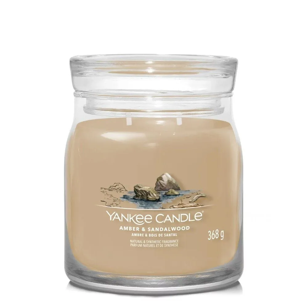 Yankee Candle368g Amber & Sandalwood Signature Medium Candle