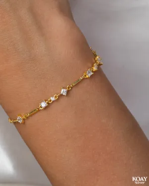 Zircon (011) Bracelet Gold Plated