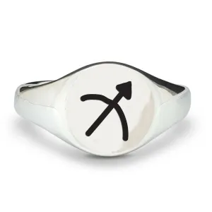 Zodiac Silver Signet Ring