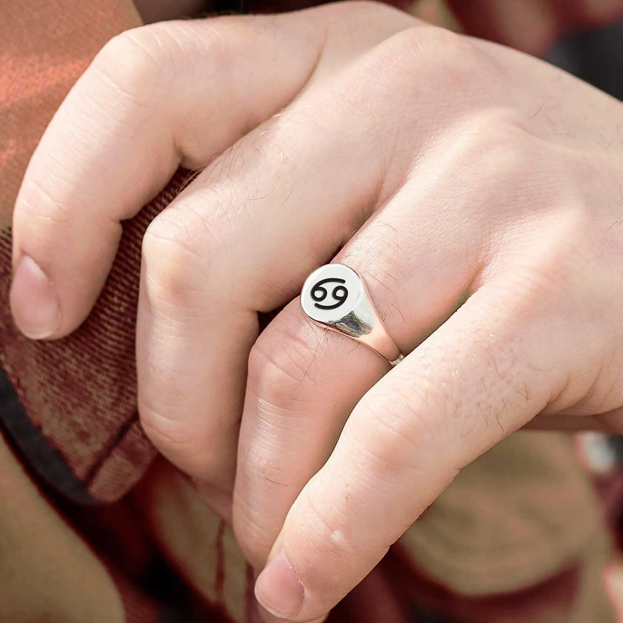 Zodiac Silver Signet Ring